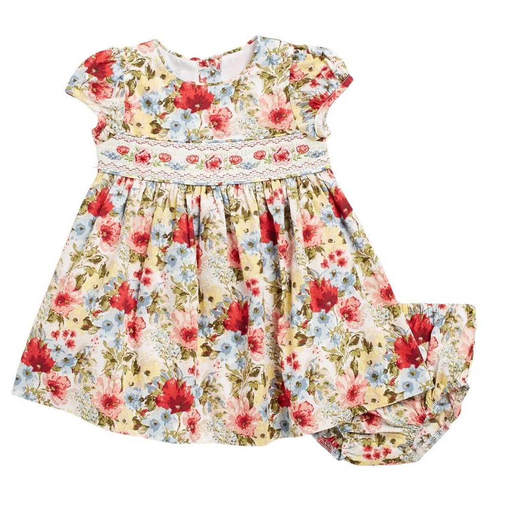 IRIS AND IVY Baby Girls Smocked Floral Dress